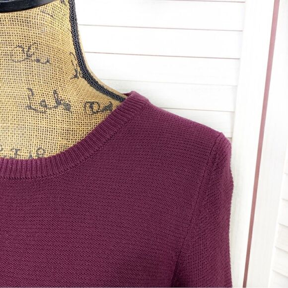 The Limited Sweater Asymmetrical Hem Pullover Tunic Maroon Size Small - Picture 5 of 12